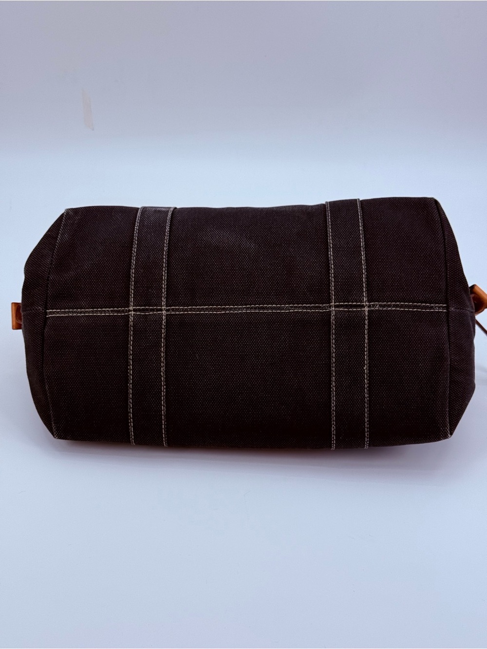 VTG Dooney & Bourke Black Canvas Leather Trim Satchel Bag | Classic Shoulder - Picture 10 of 16